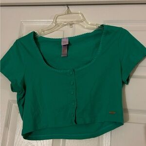 Savage X fenty green crop top